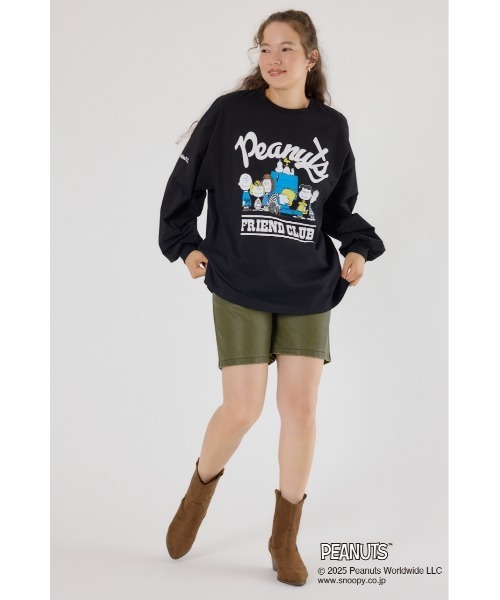 RODEO CROWNS WIDE BOWL（ロデオクラウンズワイドボウル）の「(PEANUTS)バルーンロングスリーブTシャツ（Tシャツ/カットソー・レディース・オフホワイト/ブラック/イエロー/ブラウン・FREE）」の8枚目の写真