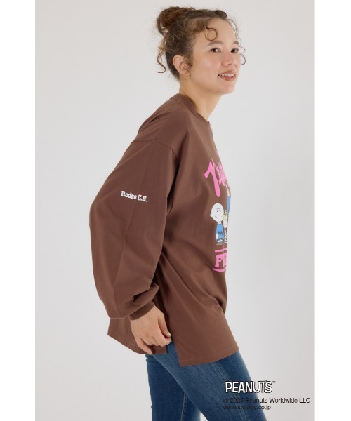 RODEO CROWNS WIDE BOWL（ロデオクラウンズワイドボウル）の「(PEANUTS)バルーンロングスリーブTシャツ（Tシャツ/カットソー・レディース・オフホワイト/ブラック/イエロー/ブラウン・FREE）」の11枚目の写真