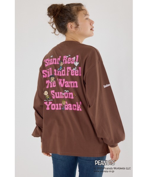 RODEO CROWNS WIDE BOWL（ロデオクラウンズワイドボウル）の「(PEANUTS)バルーンロングスリーブTシャツ（Tシャツ/カットソー・レディース・オフホワイト/ブラック/イエロー/ブラウン・FREE）」の12枚目の写真