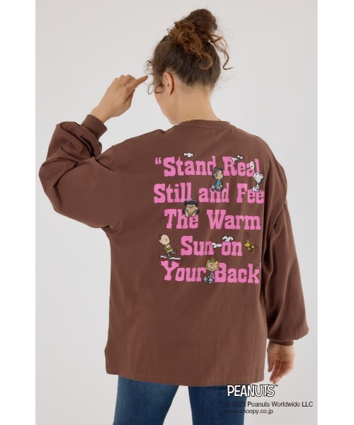 RODEO CROWNS WIDE BOWL（ロデオクラウンズワイドボウル）の「(PEANUTS)バルーンロングスリーブTシャツ（Tシャツ/カットソー・レディース・オフホワイト/ブラック/イエロー/ブラウン・FREE）」の13枚目の写真