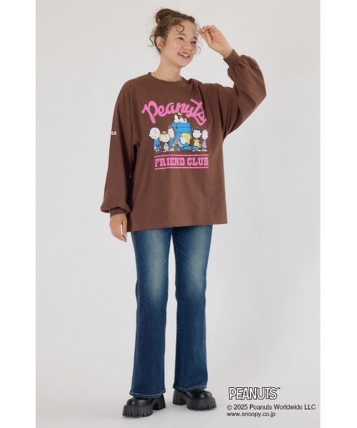 RODEO CROWNS WIDE BOWL（ロデオクラウンズワイドボウル）の「(PEANUTS)バルーンロングスリーブTシャツ（Tシャツ/カットソー・レディース・オフホワイト/ブラック/イエロー/ブラウン・FREE）」の14枚目の写真