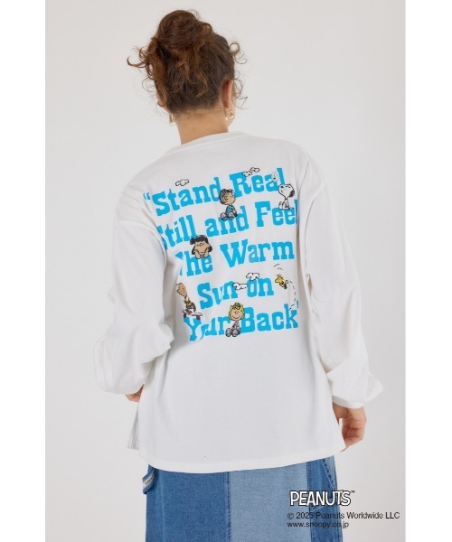 RODEO CROWNS WIDE BOWL（ロデオクラウンズワイドボウル）の「(PEANUTS)バルーンロングスリーブTシャツ（Tシャツ/カットソー・レディース・オフホワイト/ブラック/イエロー/ブラウン・FREE）」の16枚目の写真