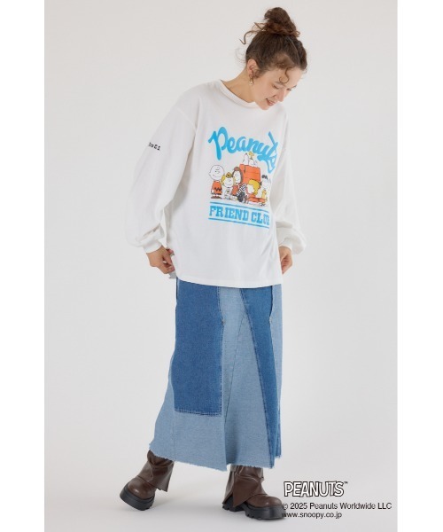RODEO CROWNS WIDE BOWL（ロデオクラウンズワイドボウル）の「(PEANUTS)バルーンロングスリーブTシャツ（Tシャツ/カットソー・レディース・オフホワイト/ブラック/イエロー/ブラウン・FREE）」の20枚目の写真