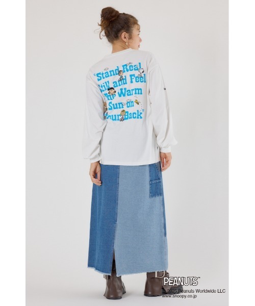 RODEO CROWNS WIDE BOWL（ロデオクラウンズワイドボウル）の「(PEANUTS)バルーンロングスリーブTシャツ（Tシャツ/カットソー・レディース・オフホワイト/ブラック/イエロー/ブラウン・FREE）」の21枚目の写真