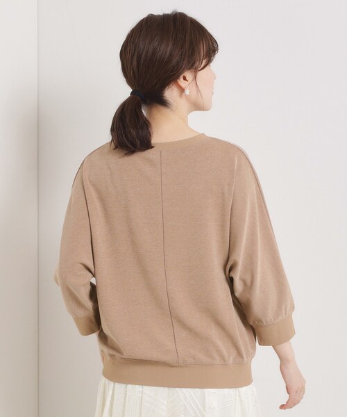 ITS'DEMO(イッツデモ)の「【手洗い可】ラメポンチドルマントップス(Tシャツ/カットソー・レディース・オフホワイト/ブラック/ライトベージュ・00)」の19枚目の写真