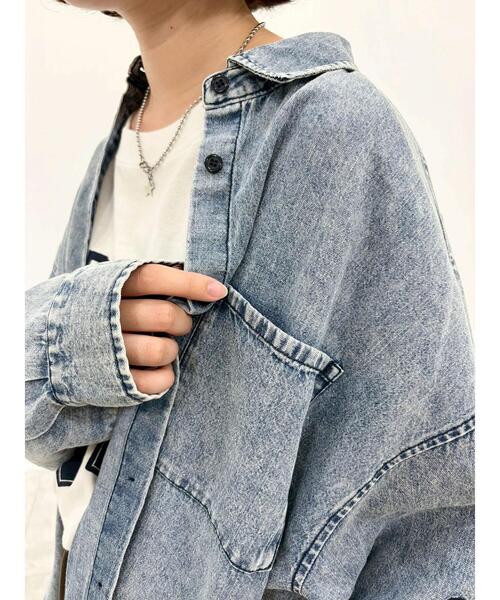SM2(エスエムツー)の「くり抜きフラワー刺繍シャツ(シャツ/ブラウス・レディース・ブラック/ブルー/カーキ・F)」の10枚目の写真