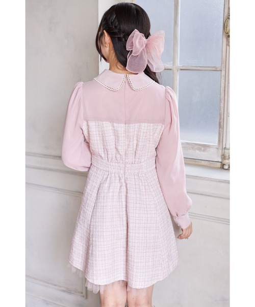 Suyunn(スユン)の「2WAYリボン付きラメツイードドッキングワンピース(ワンピース・レディース・ブルー/ピンク・M)」の16枚目の写真