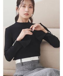 MERCURYDUO | フレアスリーブハイネックリブニット(ニット/セーター)