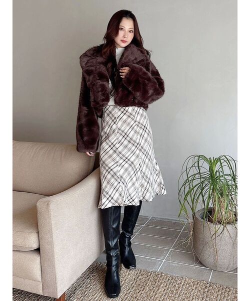 MERCURYDUO（マーキュリーデュオ）の「フレアスリーブハイネックリブニット（ニット/セーター・レディース・ラベンダー/ベージュ/ブラック/ライトブルー/オフホワイト・FREE）」の19枚目の写真