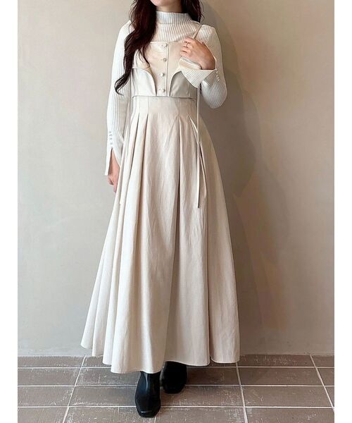 MERCURYDUO（マーキュリーデュオ）の「フレアスリーブハイネックリブニット（ニット/セーター・レディース・ラベンダー/ベージュ/ブラック/ライトブルー/オフホワイト・FREE）」の20枚目の写真