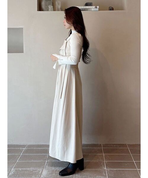 MERCURYDUO（マーキュリーデュオ）の「フレアスリーブハイネックリブニット（ニット/セーター・レディース・ラベンダー/ベージュ/ブラック/ライトブルー/オフホワイト・FREE）」の12枚目の写真