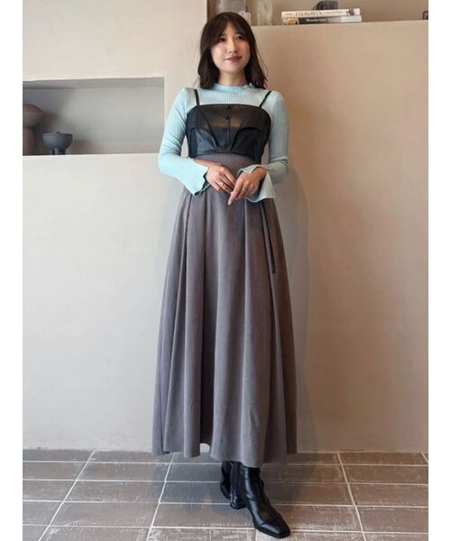 MERCURYDUO（マーキュリーデュオ）の「フレアスリーブハイネックリブニット（ニット/セーター・レディース・ラベンダー/ベージュ/ブラック/ライトブルー/オフホワイト・FREE）」の14枚目の写真