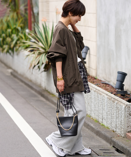 JOURNAL STANDARD relume（ジャーナルスタンダード　レリューム）の「《追加》ウォッシャブルナイロンダブルジップMA-1（ブルゾン・レディース・カーキ/ブラウン/ベージュ・FREE）」の13枚目の写真