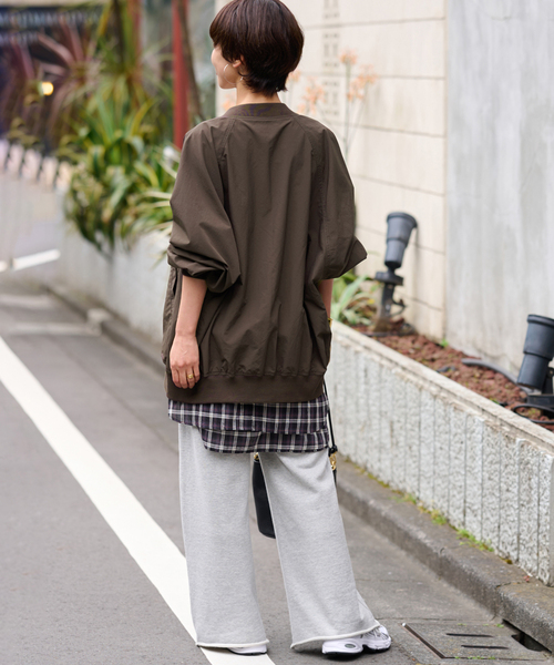 JOURNAL STANDARD relume（ジャーナルスタンダード　レリューム）の「《追加》ウォッシャブルナイロンダブルジップMA-1（ブルゾン・レディース・カーキ/ブラウン/ベージュ・FREE）」の14枚目の写真