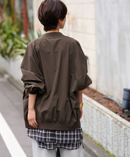 JOURNAL STANDARD relume（ジャーナルスタンダード　レリューム）の「《追加》ウォッシャブルナイロンダブルジップMA-1（ブルゾン・レディース・カーキ/ブラウン/ベージュ・FREE）」の18枚目の写真