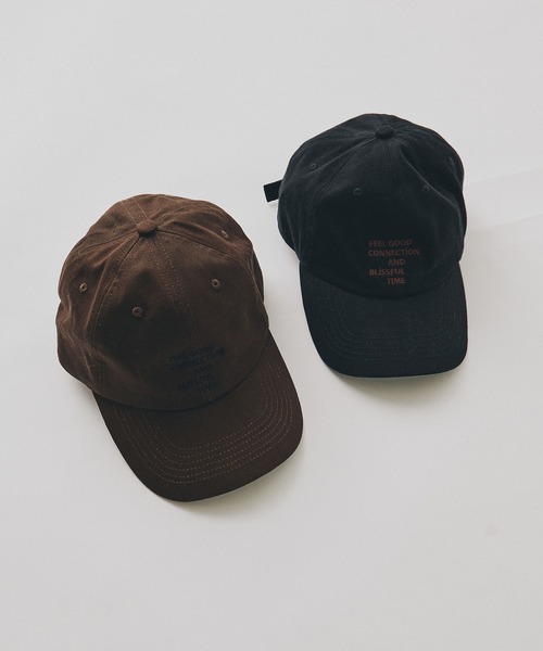 FEEL GOOD CONNECTION AND BLISSFUL TIME（フィールグッドコネクションアンドブリスフルタイム）の「ロゴ刺繍キャップ（キャップ・レディース・ベージュ/ブラウン/ブラック・FREE）」の4枚目の写真