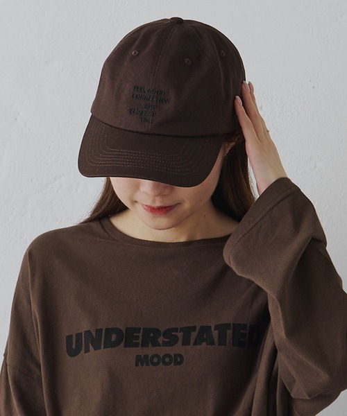 FEEL GOOD CONNECTION AND BLISSFUL TIME（フィールグッドコネクションアンドブリスフルタイム）の「ロゴ刺繍キャップ（キャップ・レディース・ベージュ/ブラウン/ブラック・FREE）」の9枚目の写真