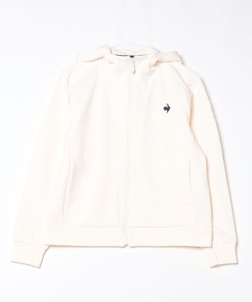 le coq sportif（ルコックスポルティフ）の「ルコックスポルティフ  アクティブスウェット フード付きフルジップ（パーカー・レディース・オフホワイト/ネイビー/ボルドー・M/L）」の2枚目の写真