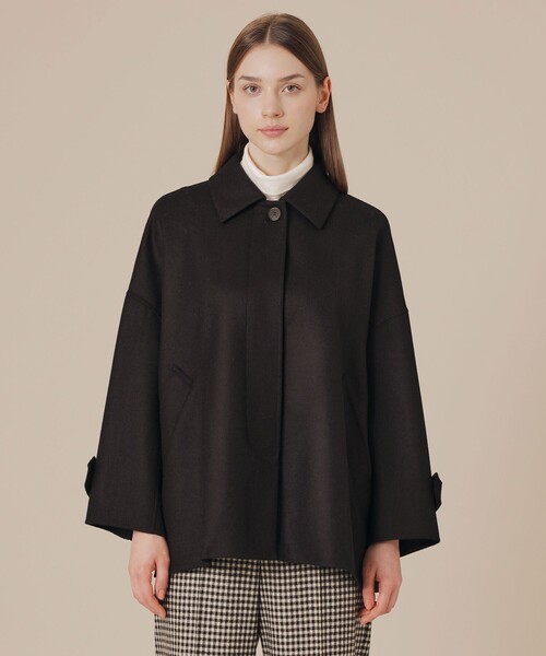 MACKINTOSH LONDON(マッキントッシュ ロンドン)の「【ROSLEY/ロズリー】ライトウールリバーコート(ピーコート・レディース・ブラック/ブラウン/チャコールグレー・38)」の7枚目の写真