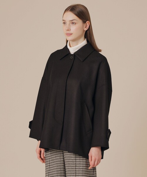MACKINTOSH LONDON(マッキントッシュ ロンドン)の「【ROSLEY/ロズリー】ライトウールリバーコート(ピーコート・レディース・ブラック/ブラウン/チャコールグレー・38)」の8枚目の写真