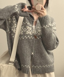 極美品✨ シルバーストーン ジップカーディガン 大きめ ニット