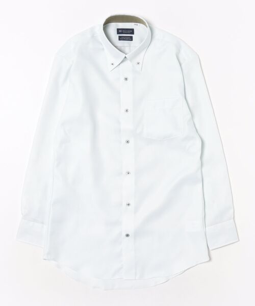 TOKYO SHIRTS（トウキョウシャツ）の「形態安定ノンアイロン ボタンダウン 長袖ビジネスワイシャツ（ビジネスシャツ・メンズ・グリーン・首回り37cm-裄丈80cm/首回り39cm-裄丈80cm/首回り39cm-裄丈84cm/首回り41cm-裄丈82cm/首回り41cm-裄丈86cm/首回り42cm-裄丈82cm/首回り42cm-裄丈86cm/首回り43cm-裄丈86cm/首回り37cm-裄丈84cm/首回り43cm-裄丈82cm）」の7枚目の写真