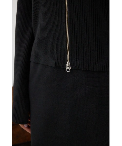 AZUL by moussy(アズールバイマウジー)の「ジップアンサンブルニットワンピース(ワンピース・レディース・杢グレー/ブラック/モカ・SMALL/MEDIUM)」の13枚目の写真