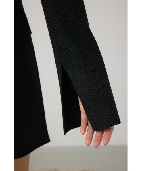 AZUL by moussy(アズールバイマウジー)の「ジップアンサンブルニットワンピース(ワンピース・レディース・杢グレー/ブラック/モカ・SMALL/MEDIUM)」の14枚目の写真