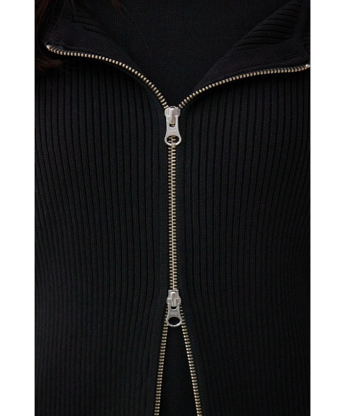 AZUL by moussy(アズールバイマウジー)の「ジップアンサンブルニットワンピース(ワンピース・レディース・杢グレー/ブラック/モカ・SMALL/MEDIUM)」の15枚目の写真