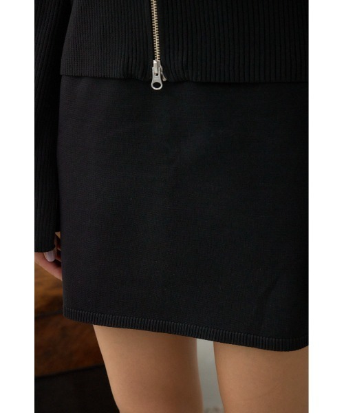 AZUL by moussy(アズールバイマウジー)の「ジップアンサンブルニットワンピース(ワンピース・レディース・杢グレー/ブラック/モカ・SMALL/MEDIUM)」の16枚目の写真