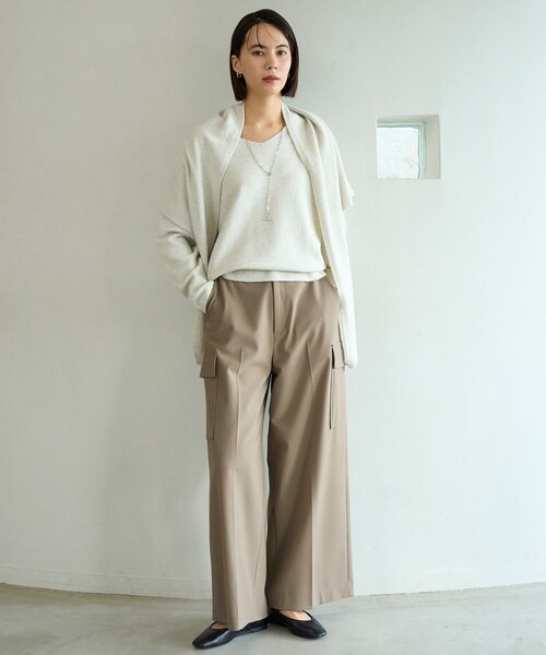 試着のみ　unfil 三角ストール セール】【WEB/一部店舗限定】ふわふわニット 三角ストール（ストール