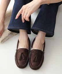 Fin | フェイクファータッセルモカシン【低反発スポンジ入り】(モカシン/デッキシューズ)