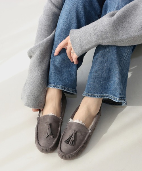 Fin(フィン)の「フェイクファータッセルモカシン【低反発スポンジ入り】(モカシン/デッキシューズ・レディース・ブラック/グレー/ブラウン・LL/L/M/S)」の14枚目の写真