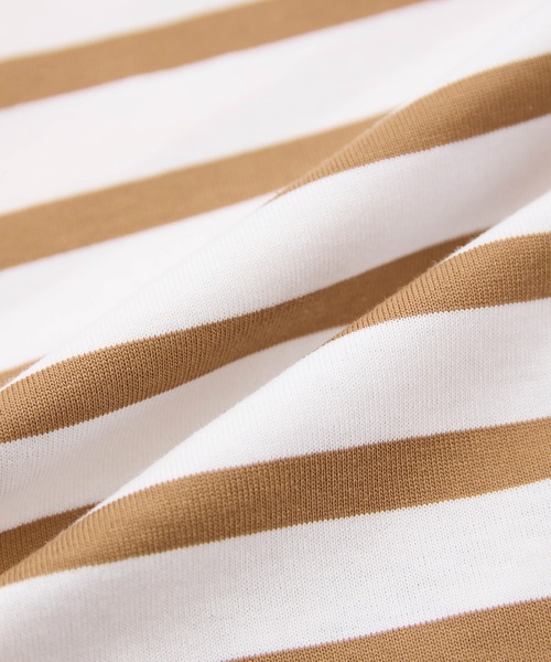 LA MARINE FRANCAISE（マリン フランセーズ）の「バスク天竺オフタートルプルオーバー（Tシャツ/カットソー・レディース・キャメル/グリーン/ブラック・FREE）」の8枚目の写真