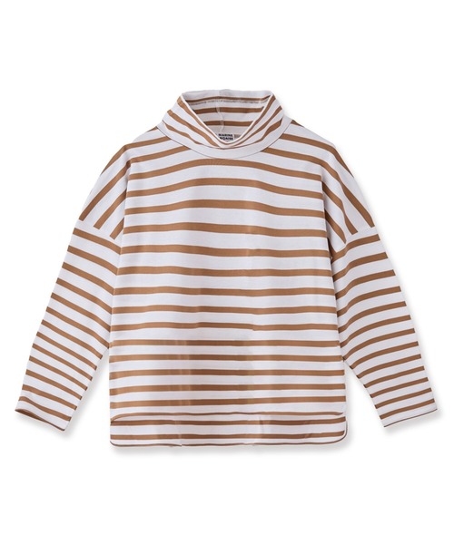 LA MARINE FRANCAISE（マリン フランセーズ）の「バスク天竺オフタートルプルオーバー（Tシャツ/カットソー・レディース・キャメル/グリーン/ブラック・FREE）」の7枚目の写真