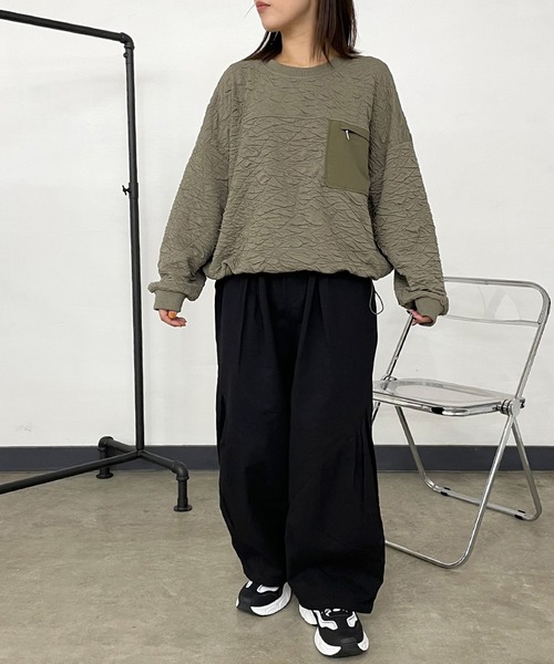 CRB（シーアールビー）の「ツイルイージーパンツ（その他パンツ・レディース・チャコールグレー/ブラック/カーキ/ベージュ・F）」の17枚目の写真