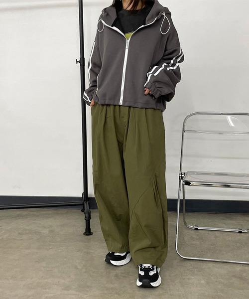 CRB（シーアールビー）の「ツイルイージーパンツ（その他パンツ・レディース・チャコールグレー/ブラック/カーキ/ベージュ・F）」の19枚目の写真