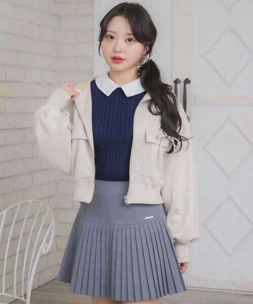 ems excite（エムズエキサイト）の「スエードリボンパーカー（パーカー・レディース・ブラウン/チャコールグレー/ナチュラル・FREE）」の22枚目の写真