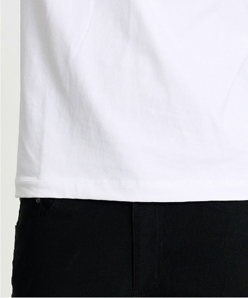 VIOLA(ヴィオラ)の「『VIOLA rumore/ヴィオラ ルモーレ』ロゴプリント入りモックネック長袖カットソー(Tシャツ/カットソー・メンズ・ブラック/ブラック×ホワイト/ホワイト・XL/L/M)」の12枚目の写真