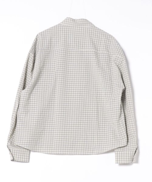 a.p.o.v.（エーピーオービー）の「a.p.o.v. ソフトコットンクロップド丈レトロチェックシャツ（シャツ/ブラウス・メンズ・ホワイト/ブラウン/ブルー・ONESIZE）」の4枚目の写真