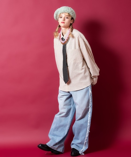 a.p.o.v.（エーピーオービー）の「a.p.o.v. ソフトコットンクロップド丈レトロチェックシャツ（シャツ/ブラウス・メンズ・ホワイト/ブラウン/ブルー・ONESIZE）」の9枚目の写真