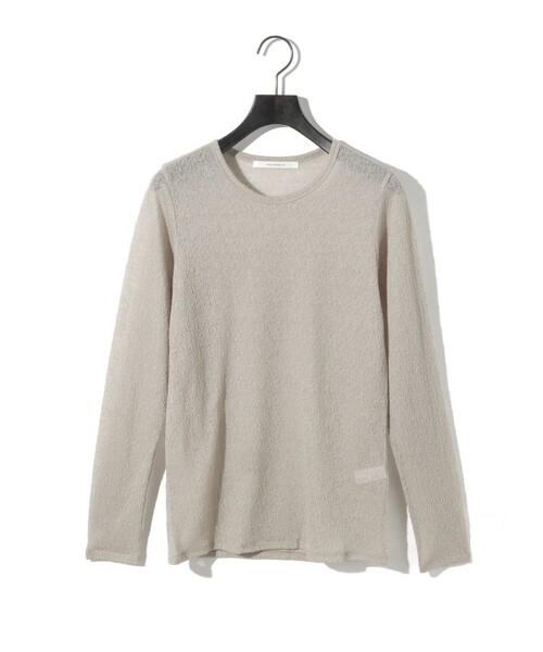 MIDIUMISOLID(ミディウミソリッド)の「MIDIUMISOLID for Ladies ウールシアープルオーバー(Tシャツ/カットソー・レディース・レッド/ベージュ/アイボリー/ブラック・FREE)」の3枚目の写真