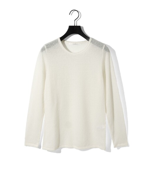 MIDIUMISOLID(ミディウミソリッド)の「MIDIUMISOLID for Ladies ウールシアープルオーバー(Tシャツ/カットソー・レディース・レッド/ベージュ/アイボリー/ブラック・FREE)」の1枚目の写真