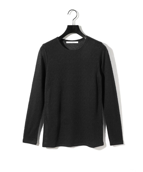 MIDIUMISOLID(ミディウミソリッド)の「MIDIUMISOLID for Ladies ウールシアープルオーバー(Tシャツ/カットソー・レディース・レッド/ベージュ/アイボリー/ブラック・FREE)」の2枚目の写真