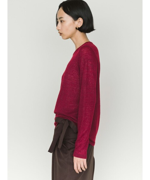 MIDIUMISOLID(ミディウミソリッド)の「MIDIUMISOLID for Ladies ウールシアープルオーバー(Tシャツ/カットソー・レディース・レッド/ベージュ/アイボリー/ブラック・FREE)」の11枚目の写真