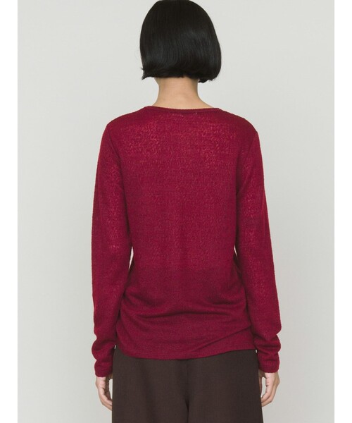 MIDIUMISOLID(ミディウミソリッド)の「MIDIUMISOLID for Ladies ウールシアープルオーバー(Tシャツ/カットソー・レディース・レッド/ベージュ/アイボリー/ブラック・FREE)」の12枚目の写真