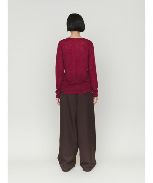 MIDIUMISOLID(ミディウミソリッド)の「MIDIUMISOLID for Ladies ウールシアープルオーバー(Tシャツ/カットソー・レディース・レッド/ベージュ/アイボリー/ブラック・FREE)」の16枚目の写真