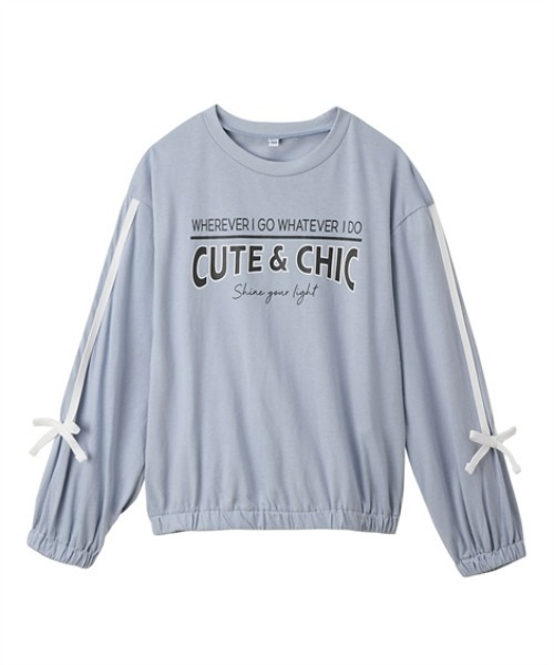 QUNTSTYLE（キュントスタイル）の「選べるデザイン♪長袖プリントＴシャツ（Tシャツ/カットソー・キッズ・ネイビー/アイボリー/パープル系/ブルー・140/150/160）」の3枚目の写真