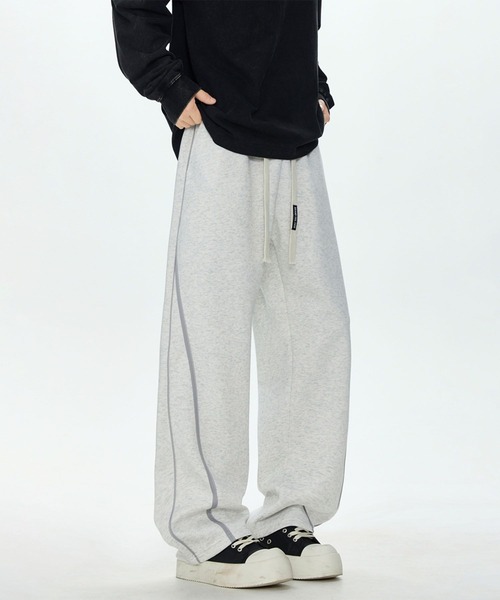 aimoha(アイモハ)の「ルーズフィット スウェットパンツ/loose fit sweatpants(スウェットパンツ・メンズ・ブラック/ライトグレー・LARGE/MEDIUM/X-LARGE)」の1枚目の写真