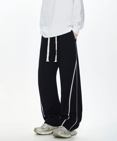 aimoha(アイモハ)の「ルーズフィット スウェットパンツ/loose fit sweatpants(スウェットパンツ・メンズ・ブラック/ライトグレー・LARGE/MEDIUM/X-LARGE)」の2枚目の写真